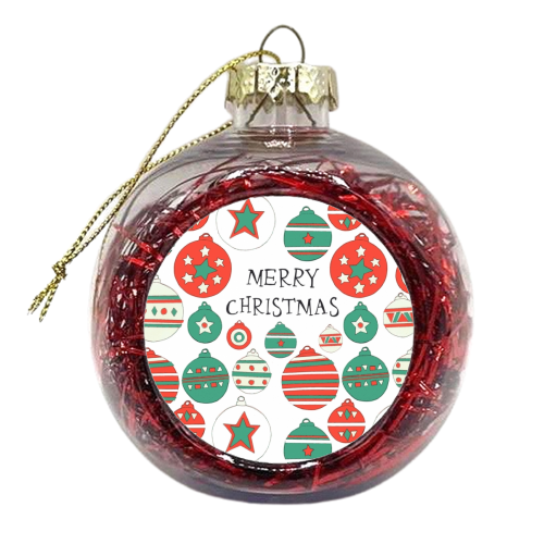 Merry Christmas - xmas bauble by Yazmin Brooks