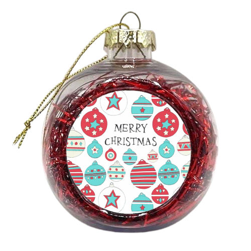 Merry Christmas - xmas bauble by Yazmin Brooks