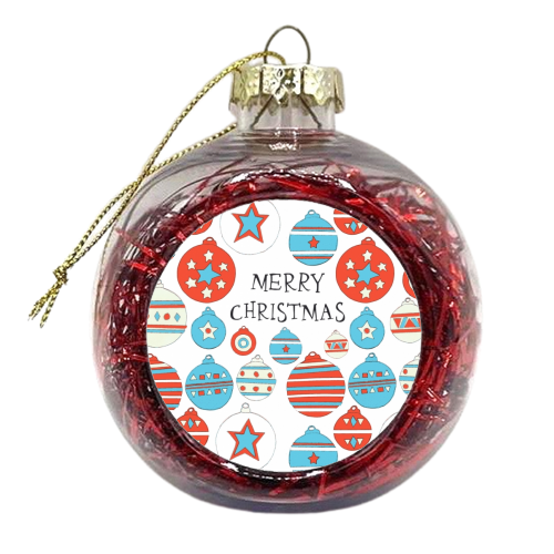 Merry Christmas - xmas bauble by Yazmin Brooks