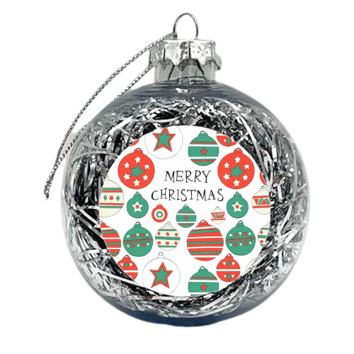 Merry Christmas - xmas bauble by Yazmin Brooks