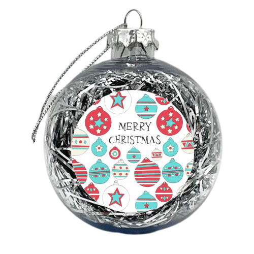 Merry Christmas - xmas bauble by Yazmin Brooks