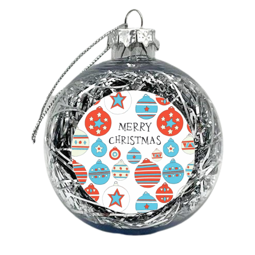 Merry Christmas - xmas bauble by Yazmin Brooks