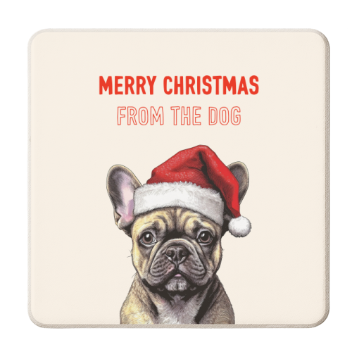 Merry Christmas From The French Bulldog - personalised beer coaster by Adam Regester