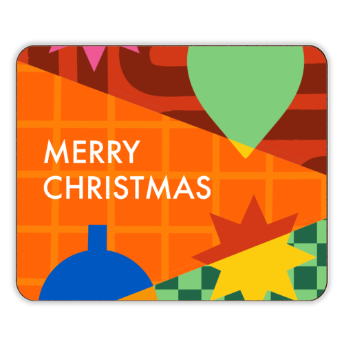 Merry Christmas Geometric Xmas Design - designer placemat by AbiGoLucky