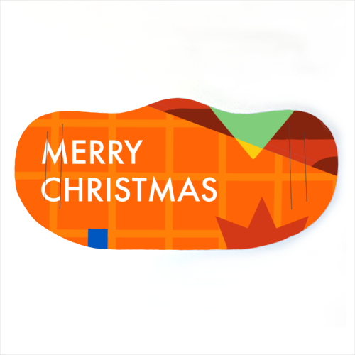 Merry Christmas Geometric Xmas Design - face cover mask by AbiGoLucky