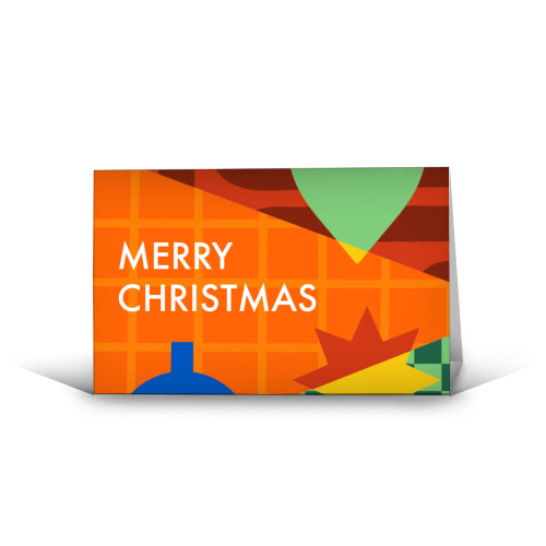 Merry Christmas Geometric Xmas Design - funny greeting card by AbiGoLucky