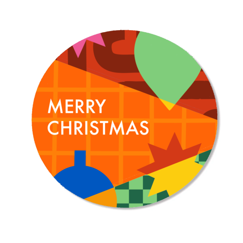 Merry Christmas Geometric Xmas Design - Magnet by AbiGoLucky