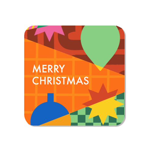 Merry Christmas Geometric Xmas Design - Magnet by AbiGoLucky
