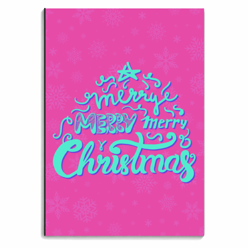 Merry Christmas Hand Lettering - personalised A4, A5, A6 notebook by Nida Designs
