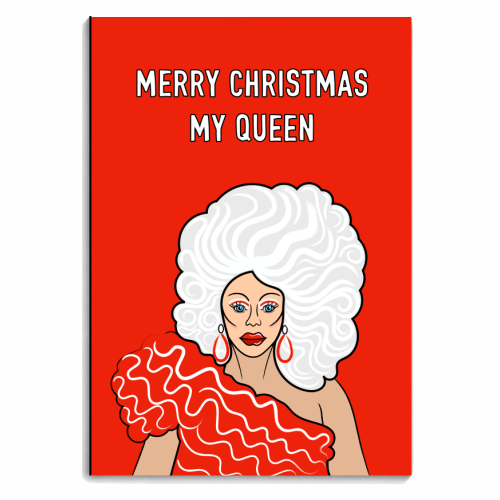 Merry Christmas My Queen - personalised A4, A5, A6 notebook by Adam Regester