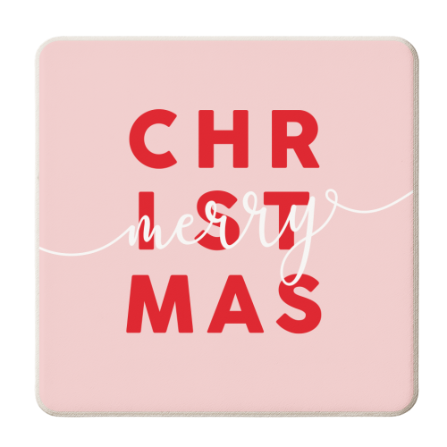 Merry Christmas - personalised beer coaster by Kind of Simple Designs