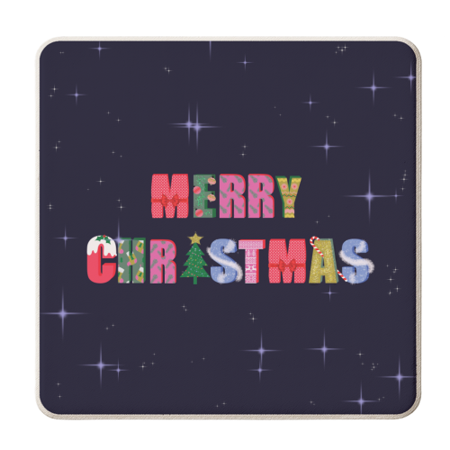 Merry Christmas - personalised beer coaster by Luxe and Loco