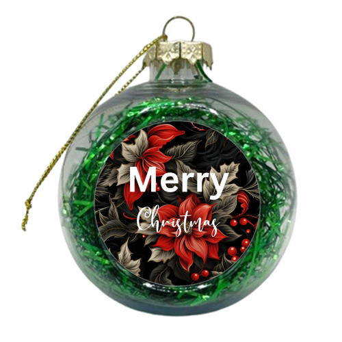 Merry Christmas poinsettia flowers - xmas bauble by haris kavalla