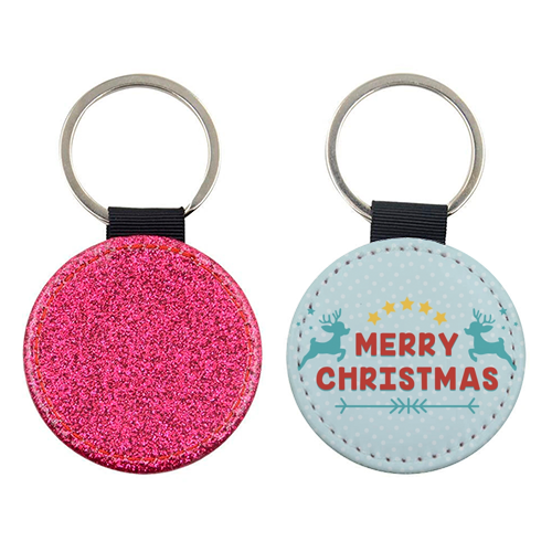 Merry Christmas reindeers keyring by Cheryl Boland | Buy on Art WOW