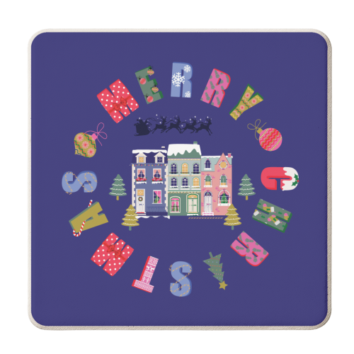 Merry Christmas Santa - personalised beer coaster by Luxe and Loco