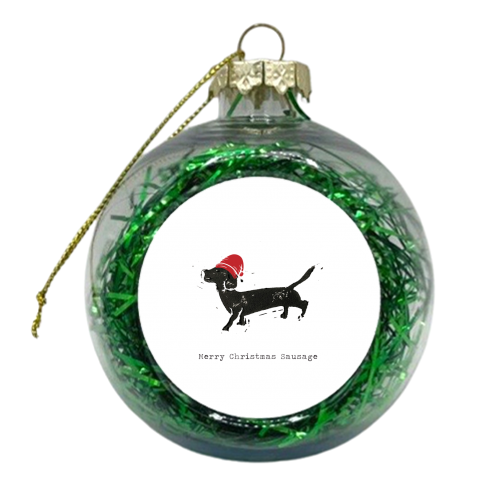 Merry Christmas Sausage - xmas bauble by The 13 Prints