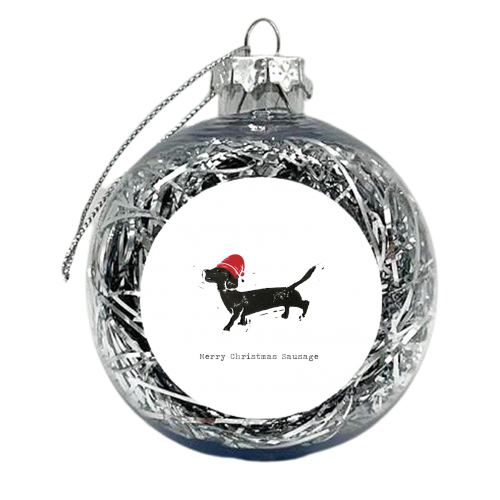 Merry Christmas Sausage - xmas bauble by The 13 Prints