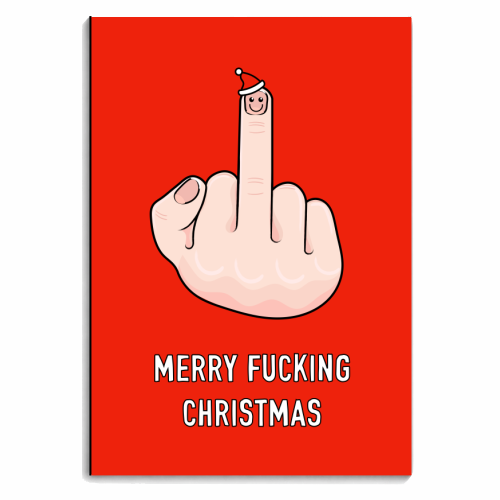 Merry Fucking Christmas - personalised A4, A5, A6 notebook by Adam Regester