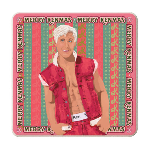 Merry Kenmas - personalised beer coaster by Niomi Fogden