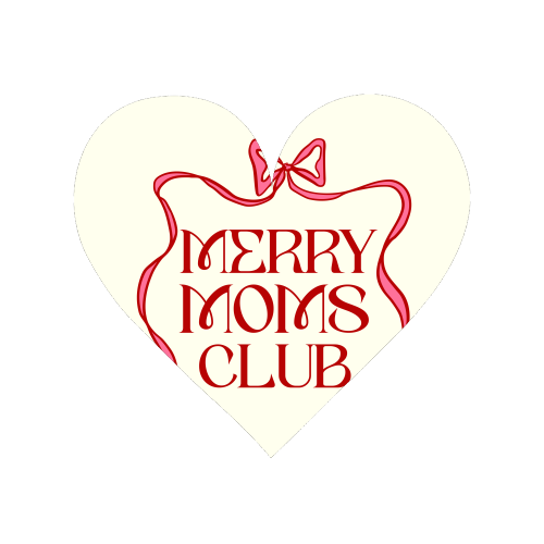 Merry Moms Club Coquette Bow Holiday Art - Magnet by EZbie