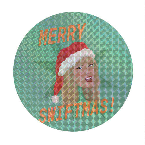 Merry Swiftmas - Circle Sticker by The Queer Store