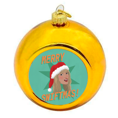 Merry Swiftmas - colourful christmas bauble by The Queer Store
