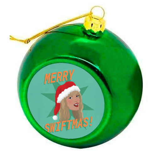 Merry Swiftmas - colourful christmas bauble by The Queer Store