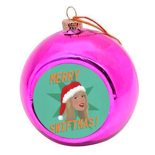 Merry Swiftmas - colourful christmas bauble by The Queer Store
