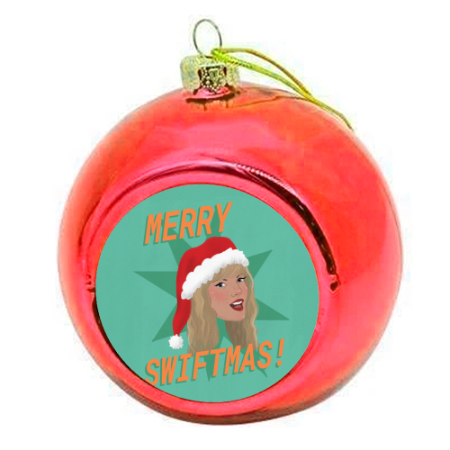 Merry Swiftmas - colourful christmas bauble by The Queer Store