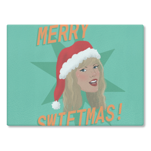 Merry Swiftmas - glass chopping board by The Queer Store