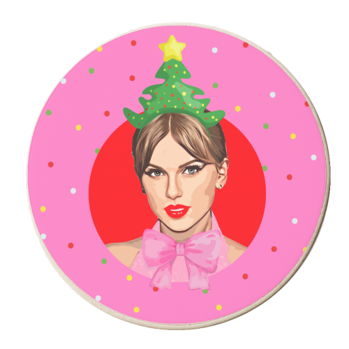 Merry Swiftmas - personalised beer coaster by DOLLY WOLFE