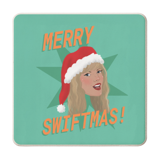 Merry Swiftmas - personalised beer coaster by The Queer Store