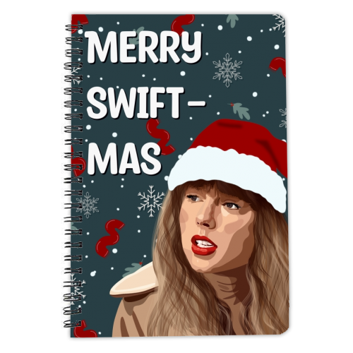 Merry swiftmas Taylor print - personalised A4, A5, A6 notebook by The Girl Next Draw