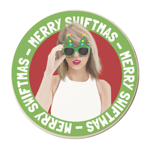 Merry Swiftmas (Taylor's Version) - personalised beer coaster by AbiGoLucky