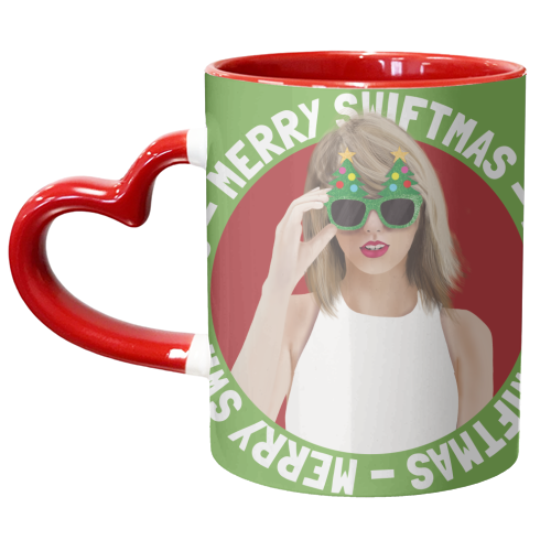 Merry Swiftmas (Taylor's Version) - unique mug by AbiGoLucky