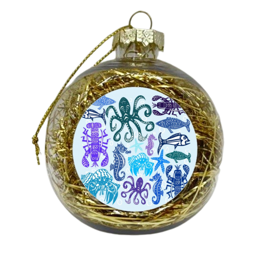 Meximals Under the Sea - xmas bauble by Claire Ferguson