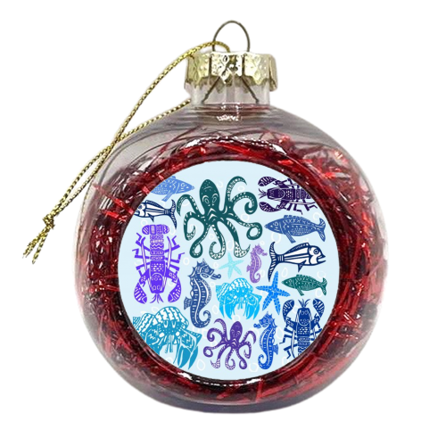 Meximals Under the Sea - xmas bauble by Claire Ferguson