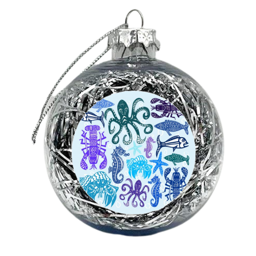 Meximals Under the Sea - xmas bauble by Claire Ferguson