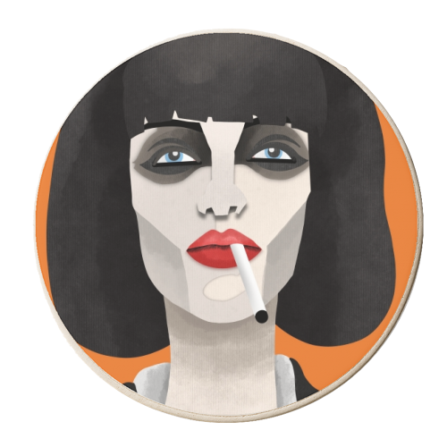 Mia - personalised beer coaster by ainsley wilson