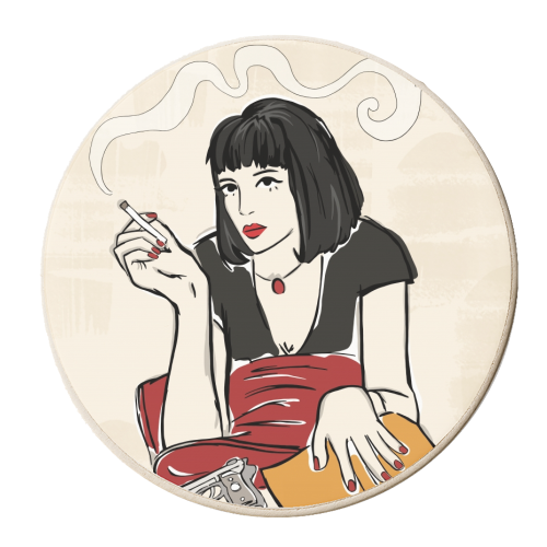 Mia - personalised beer coaster by Bec Broomhall