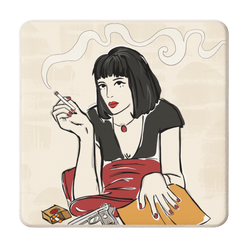 Mia - personalised beer coaster by Bec Broomhall