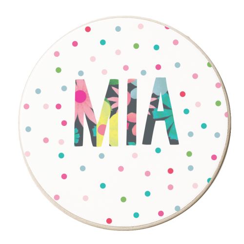 Mia - personalised beer coaster by The Boy and the Bear