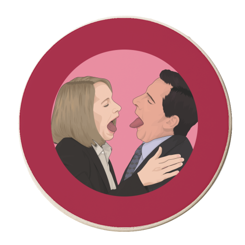 Michael and Holly - personalised beer coaster by Pink and Pip