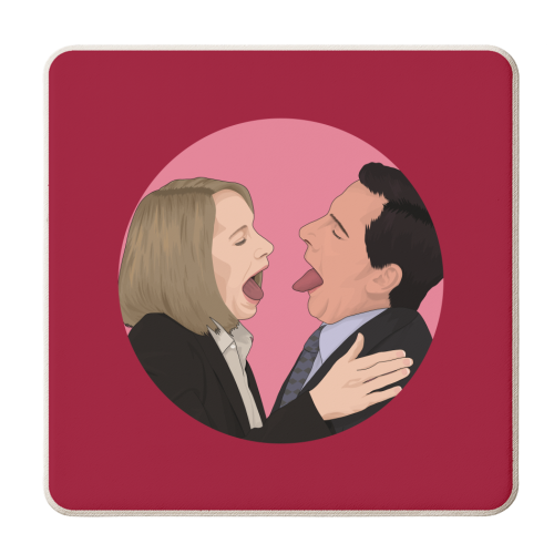 Michael and Holly - personalised beer coaster by Pink and Pip