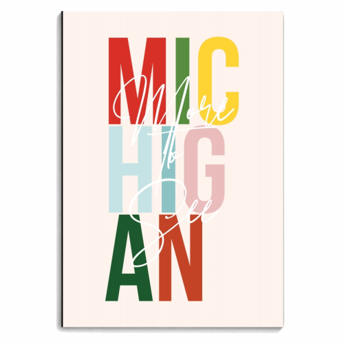 Michigan "More To See" Color State - personalised A4, A5, A6 notebook by Toni Scott