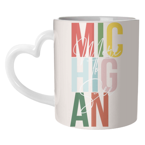 Michigan "More To See" Color State - unique mug by Toni Scott