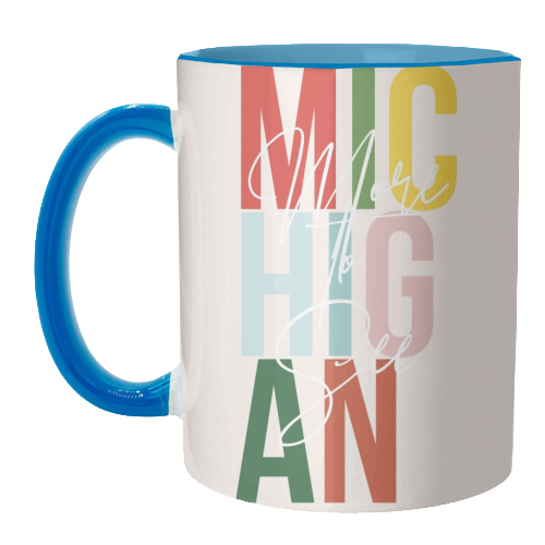 Michigan "More To See" Color State - unique mug by Toni Scott