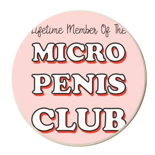 Micro Penis Club - personalised beer coaster by Adam Regester