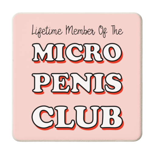 Micro Penis Club - personalised beer coaster by Adam Regester