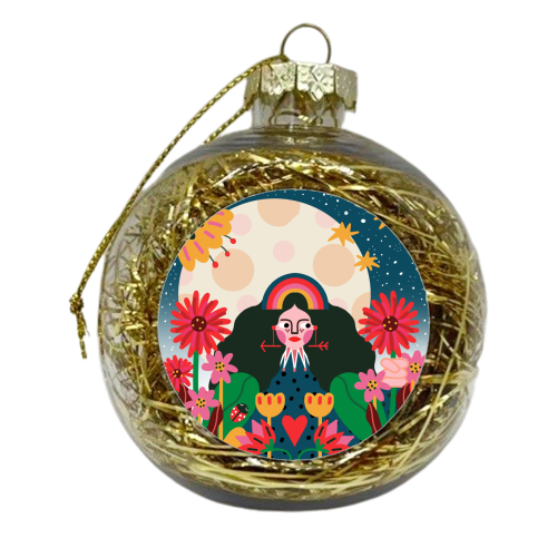 MIDNIGHT FLORIST - xmas bauble by Nichola Cowdery